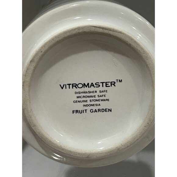 Vitromaster Fruit Garden Stoneware Set of 2 Coffee Mugs Tea Cups - Picture 5 of 6